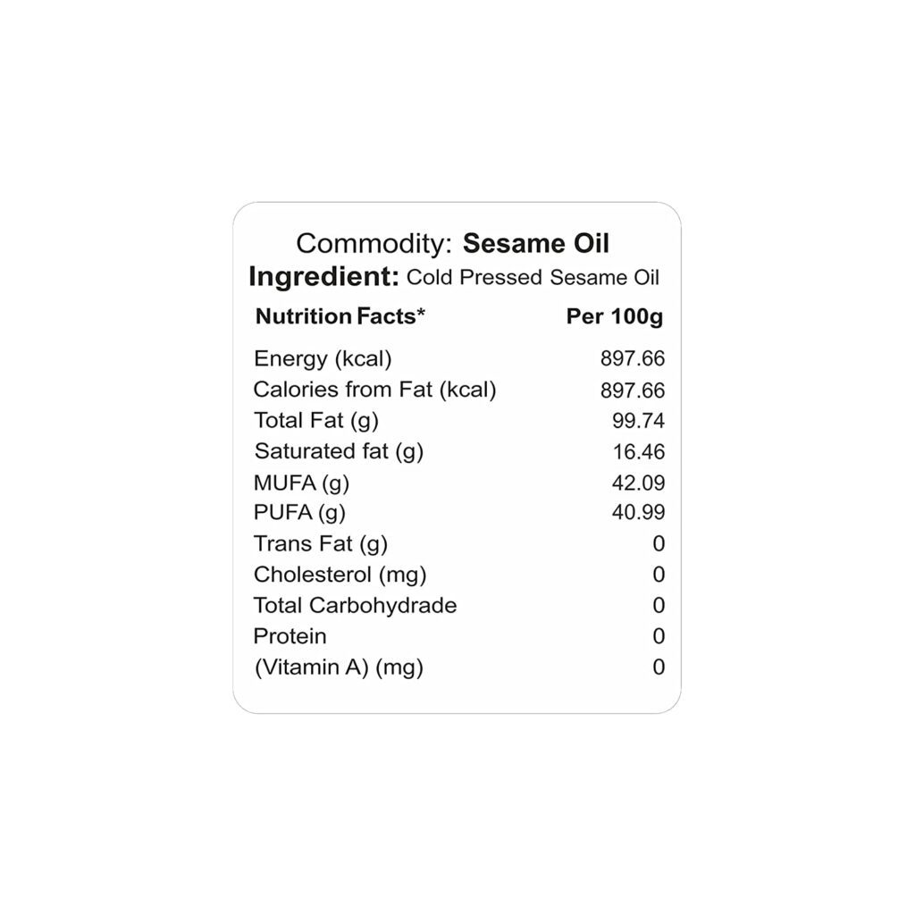 Buy Cold Pressed Sesame Oil Pure & Nutritional Boost