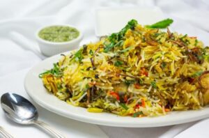 Vegetable Biryani Calories breakdown for one serving