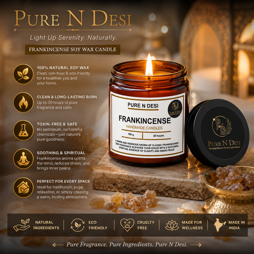 Frankincense Luxury Soy Wax Candles for Home