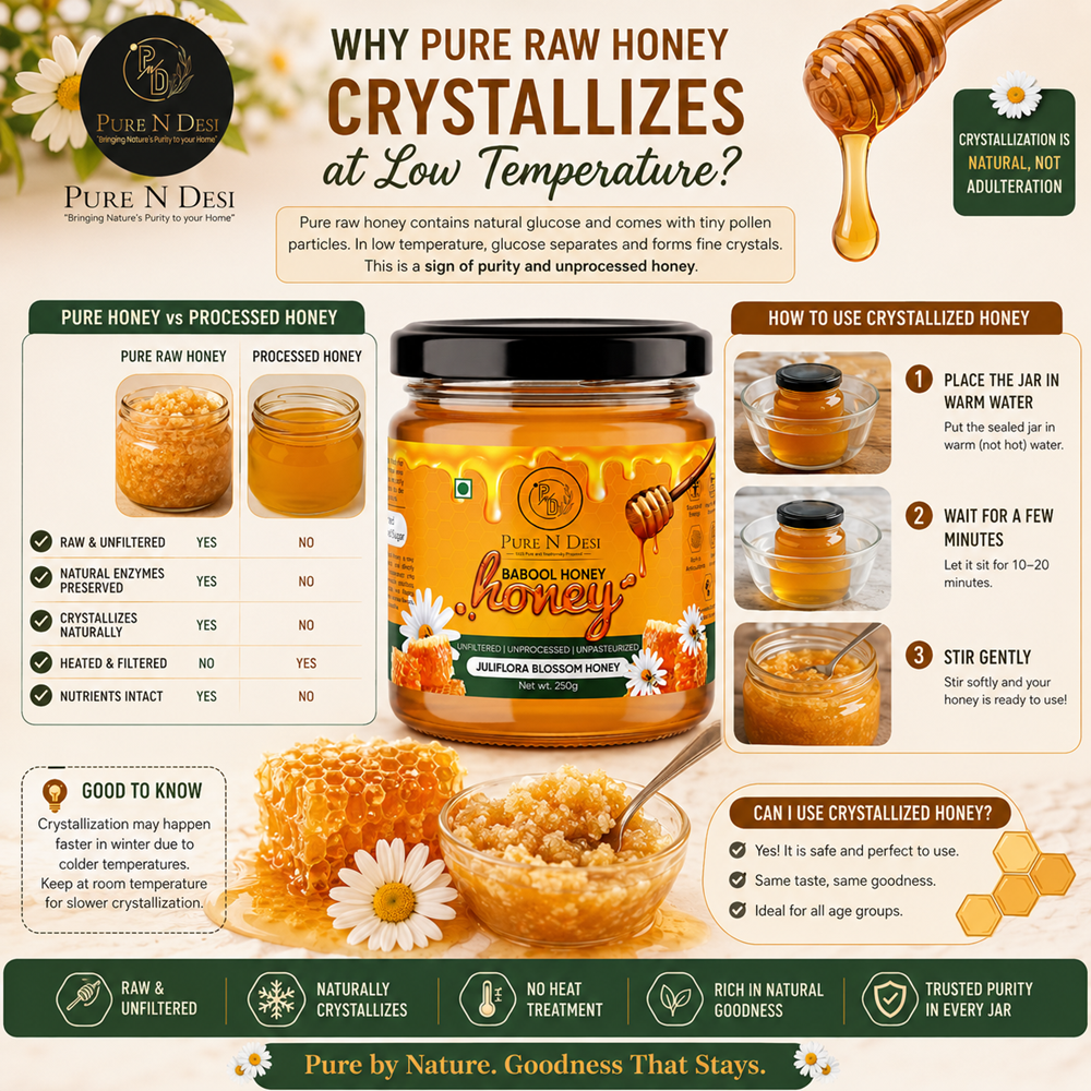 pure honey crystalisation is natural