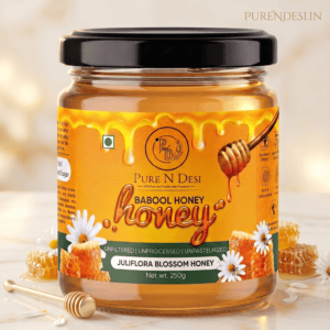 PURE N DESI Juliflora Honey 250g glass jar