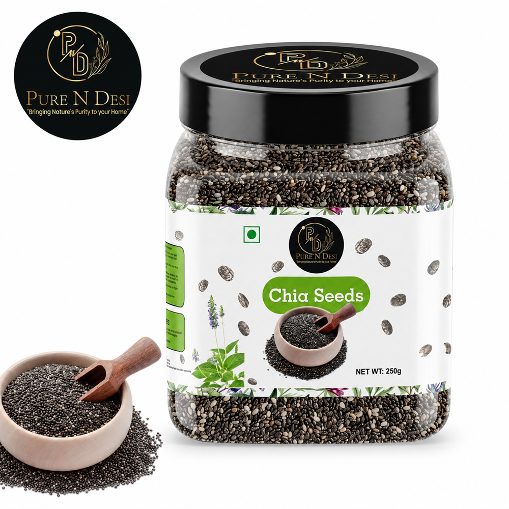 PURE N DESI Chia Seeds 250g – Raw Chia Seeds | Natural Superfood Seeds - Image 2