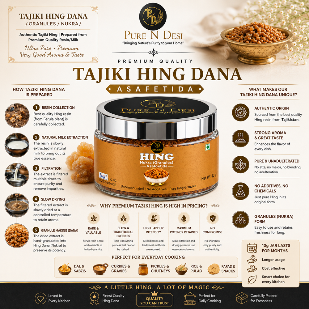 PURE N DESI Premium Hing Dana10g – Tajiki Uncompounded Hing Dana | Nukra Hing - Image 6